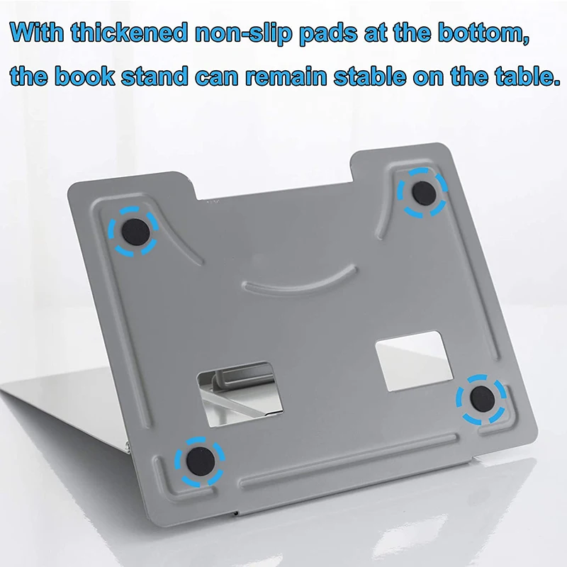 

Desk Book Stand Metal Reading Rest Book Holder Angle Adjustable Stand Document Holder Portable Sturdy Lightweight