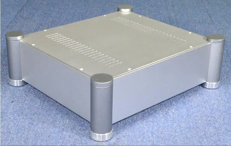 Серебристый алюминиевый усилитель шасси/ламповый усилитель/Шасси