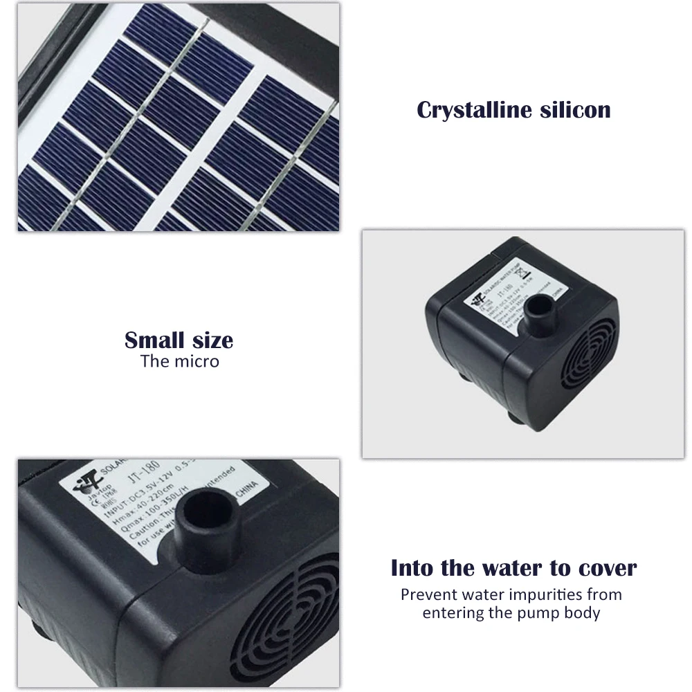 Солнечная энергия садовый фонтан водяной насос пруд бассейн аквариумный