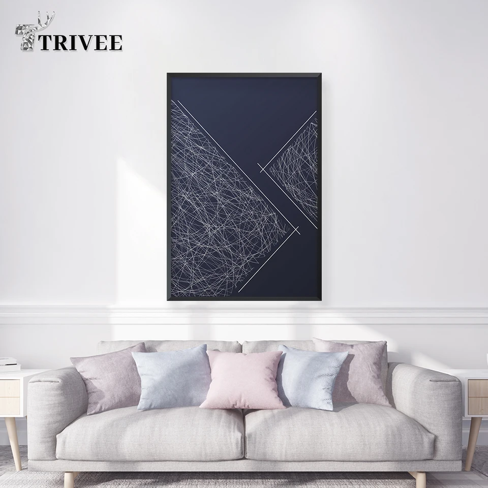 Abstract Canvas Painting Minimalist Wall Art Posters Grey Geometry Printings For Living Room Home decor Decor Gift | Дом и сад