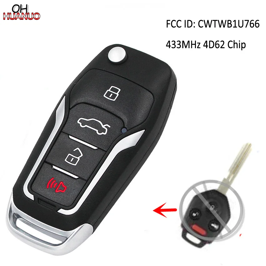 Модернизированный дистанционный брелок 433 МГц 4D62 чип для Subaru Tribeca Outback Legacy 2008-2010 FCC: CWTWB1U766