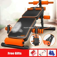 multifunctional sit ups bench with spring booster foldable dumbbell bench supine board with steel frame workout incline board