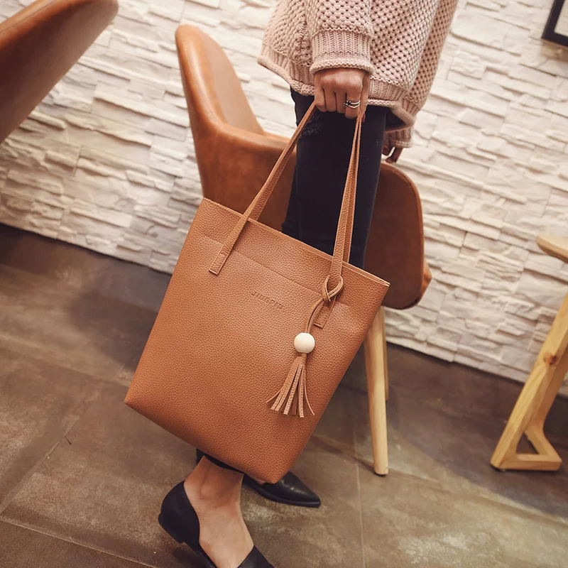

2020 New Embossed Leather Women's BagEuropean and American Simple Three-Piece Different Size Bags Shoulder/Crossbody Bag bags
