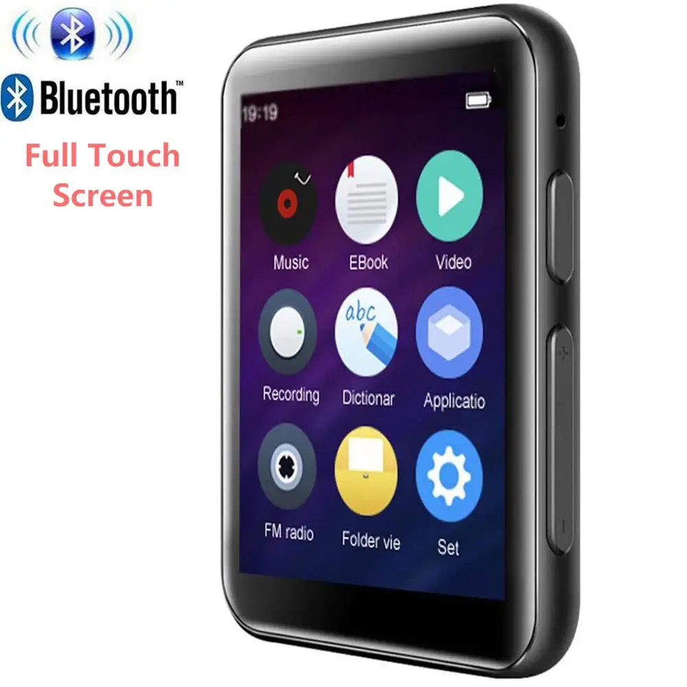 Bluetooth 4,0 MP3-плеер сенсорный экран S8 спортивный музыкальный плеер начальный уровень без потерь MP3 музыкальный плеер рекордер электронная книга металл - Цвет: X5-MP3-Black