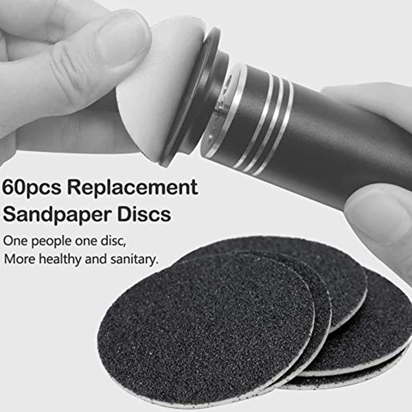 

Eu Plug Upgraded Electric Foot Callus Remover With 60Pcs Replacement Sandpaper Discs,2.5X Powerful Electronic Foot File Pedicure