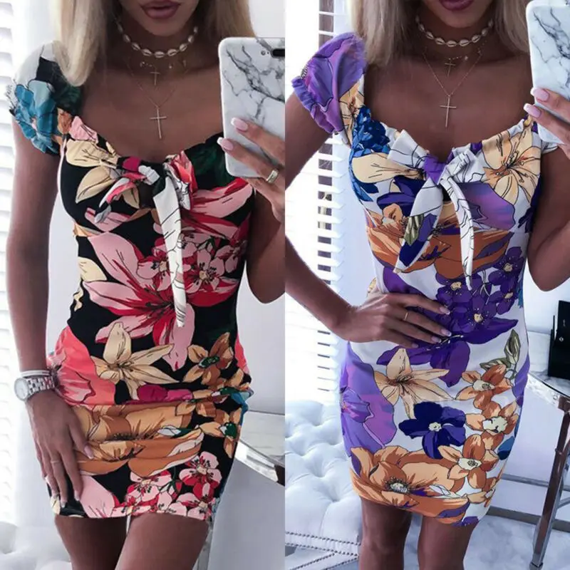 Винтажное женское сексуальное облегающее платье с открытыми плечами летнее