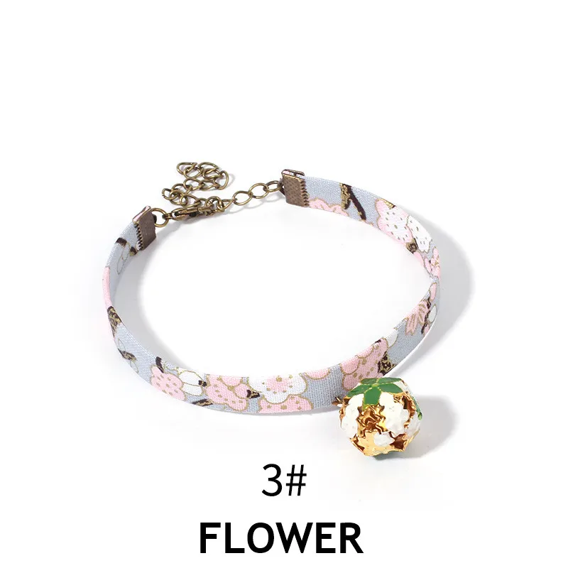 Милый Ошейник в японском стиле для кошек индивидуальное ожерелье из ткани с