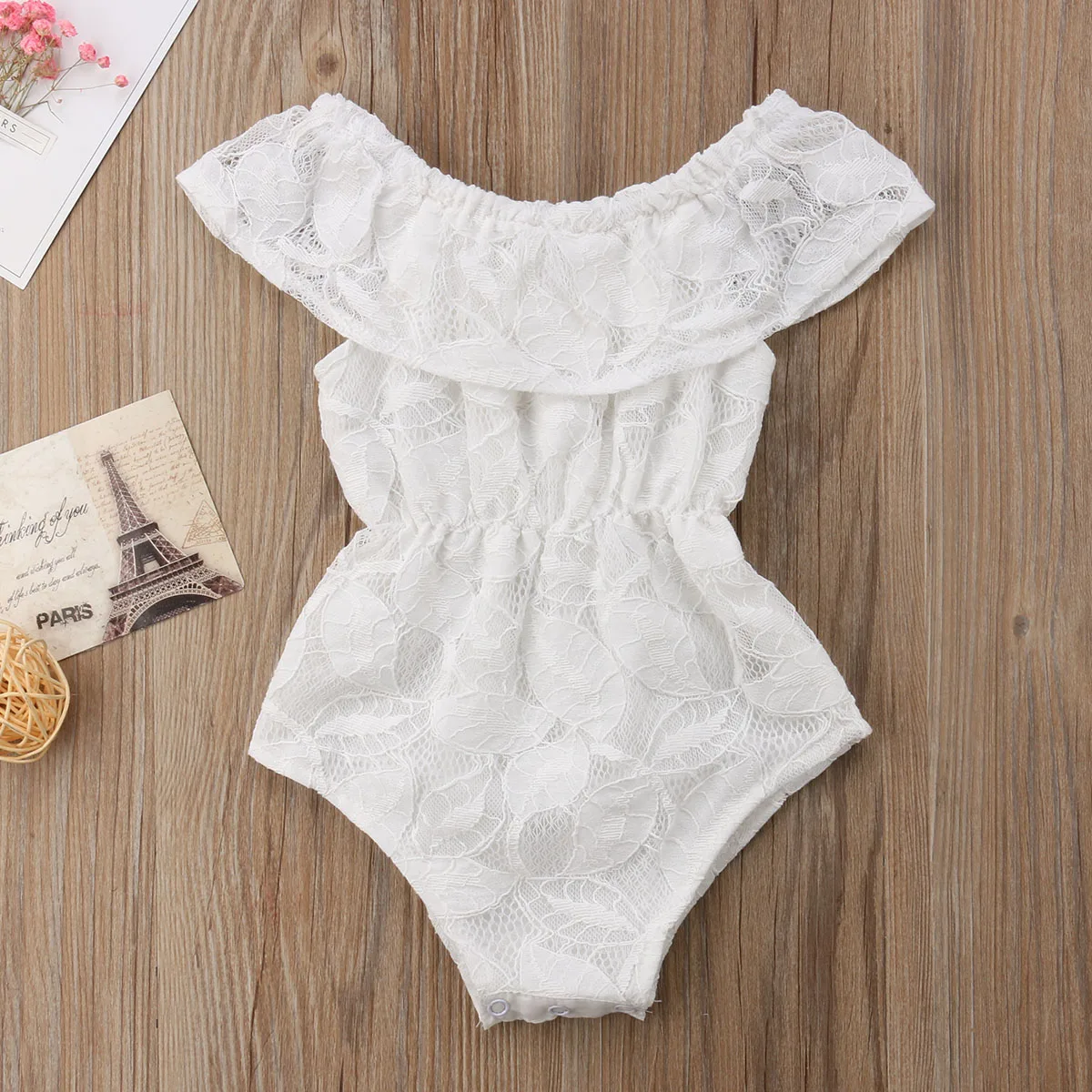 

Newborn Baby Girls Summer Romper, Solid Color Off Shoulder Ruffled Sleeveless Triangle Jumpsuit