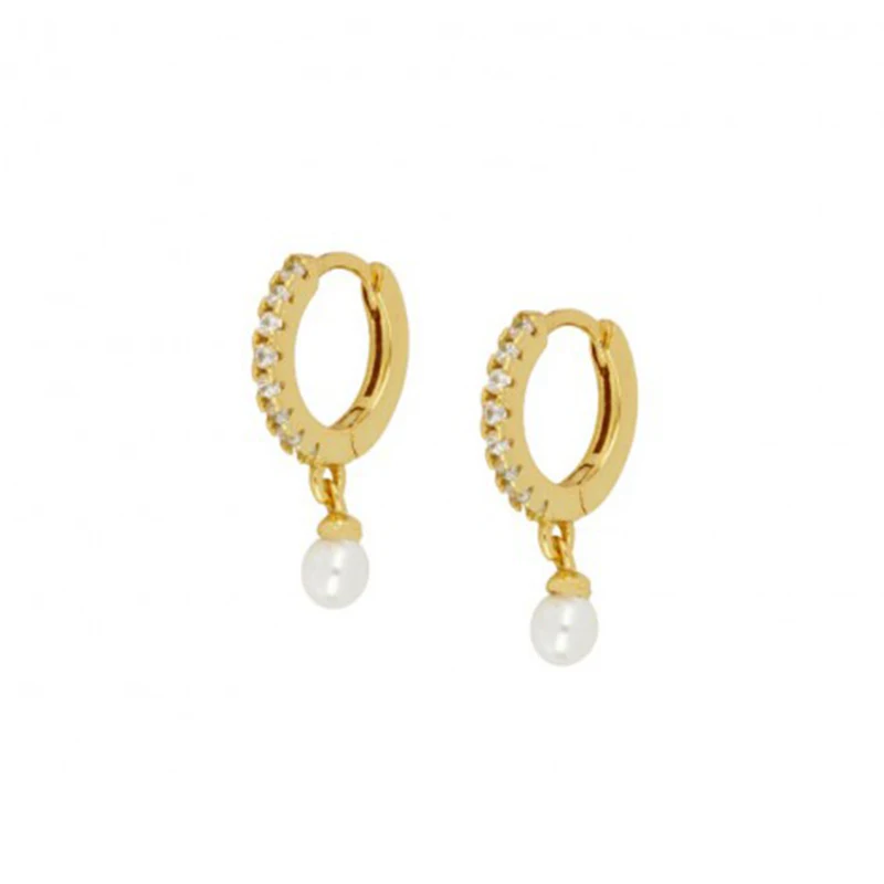 

VINY Silver 925 Jewelry Earrings For Women Pearl Dangle Earring Gold/Silver Jewelry 2021 Trend Pendientes Mujer Fine Gift СеѬги