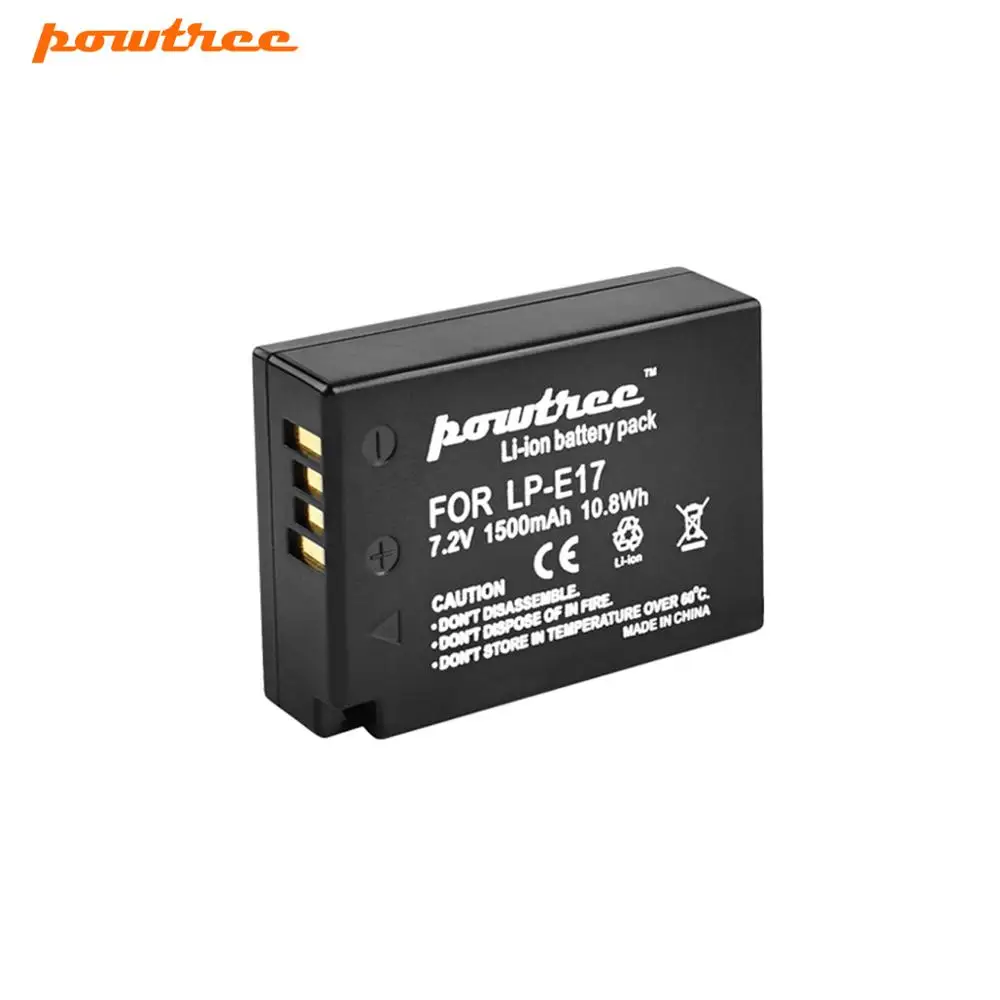 1 Battery Powtree 1500 мА/ч, LPE17 LP E17 LP-E17 Батарея& ЖК-дисплей Зарядное устройство для цифровой однообъективной зеркальной камеры Canon EOS 200D M3 M6 750D 760D T6i T6s 800D 8000D поцелуй X8i L1 - Цвет: 1 Battery