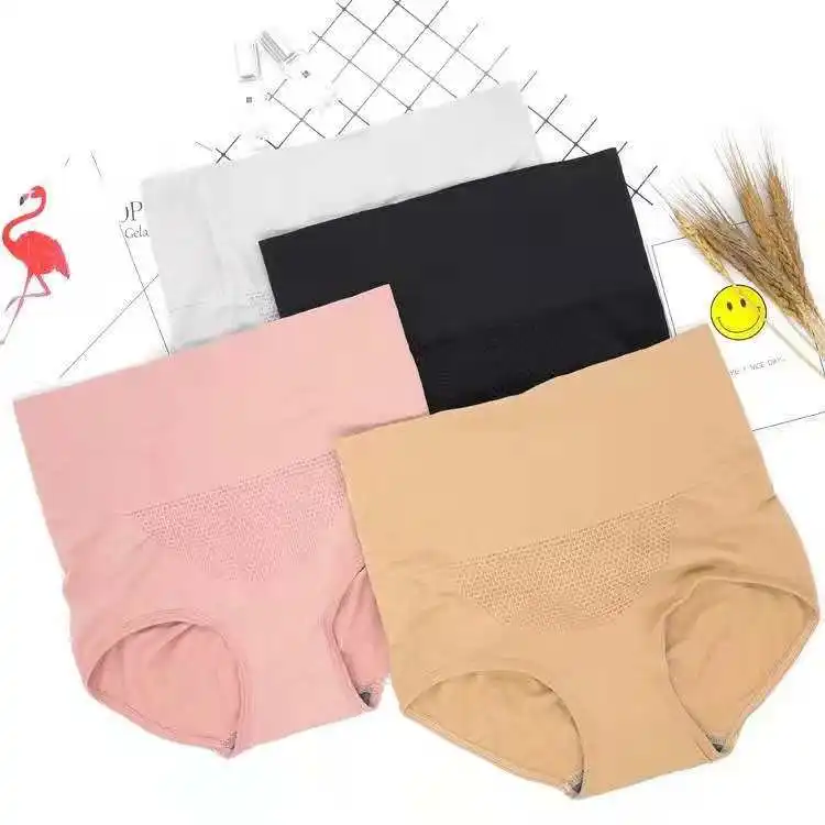 Нижнее белье женское высокие хип-трусы с Сотами нижнее теплые трусы для матки