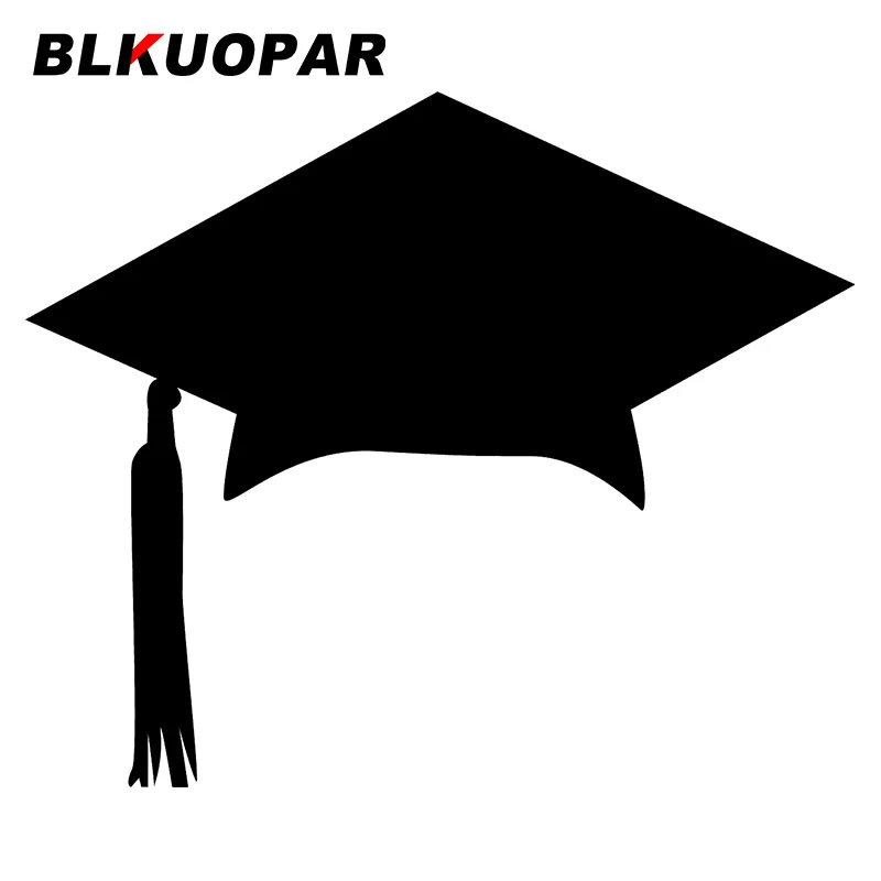 

BLKUOPAR for Bachelor Cap Car Stickers Sunscreen Simple Decals Fashionable Creative Vinyl Windows Motorcycle Decor Car Styling