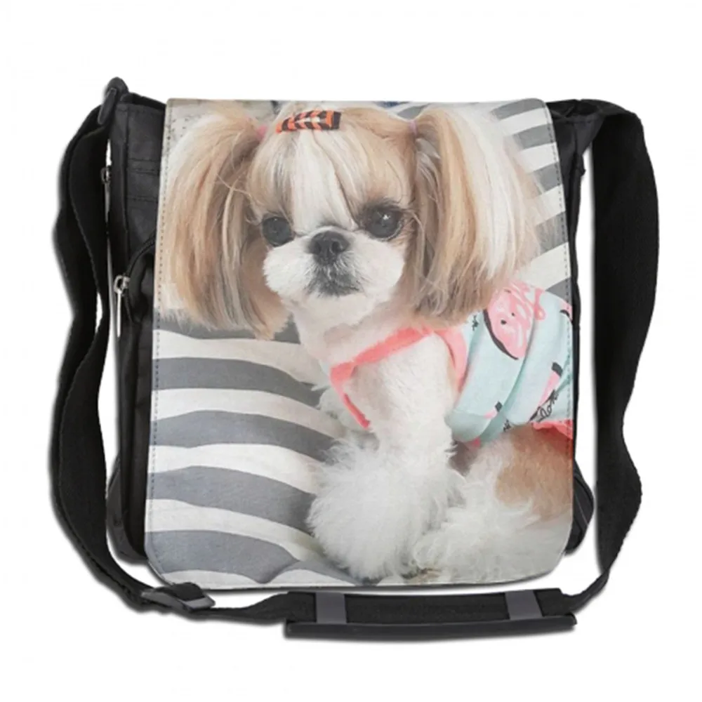 

Shih Tzu сумка-мессенджер женская сумка из парусины на заказ с щенком женские сумки на одно плечо 2020 Бесплатная доставка Оптовая продажа