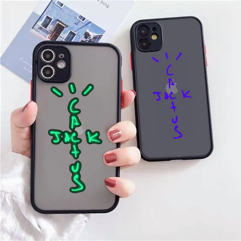 

cactus jack Phone Cases Matte For iPhone 12 Mini 11 Pro XR XS Max 7 8 Plus X Hard PC Back Cover