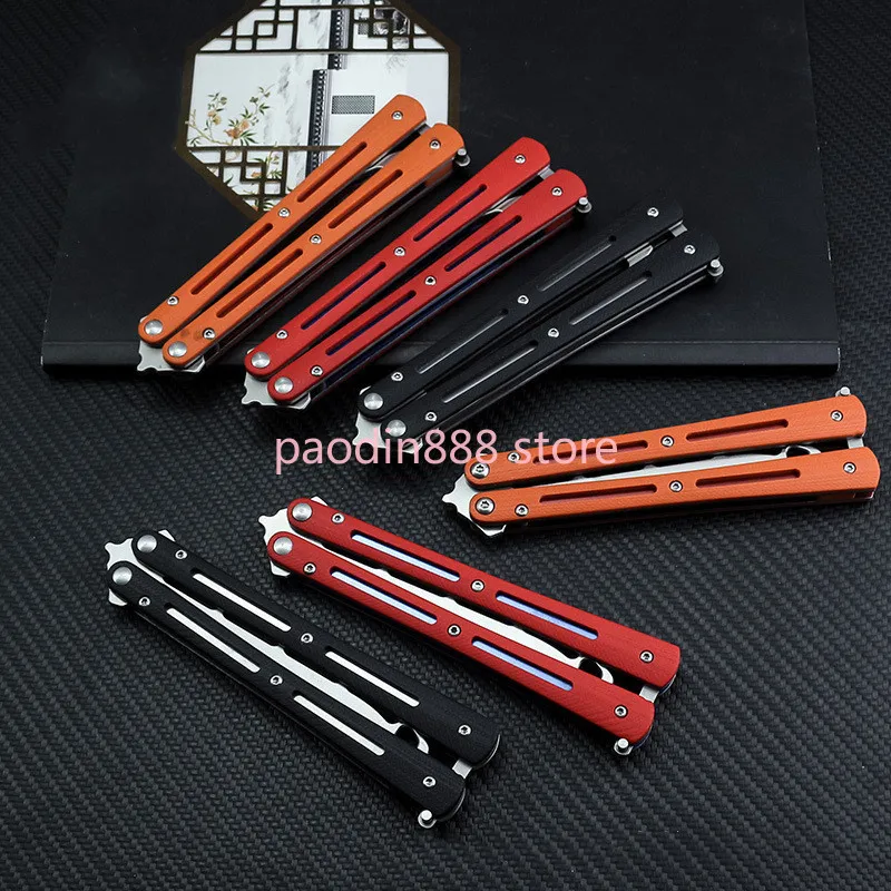 3 Цвета Бабочка В Ножевом Тренажере Система Подшипников Лезвие 440C Рукоять из G10 Кемпинг Охота Карманный Инструмент Без Замка