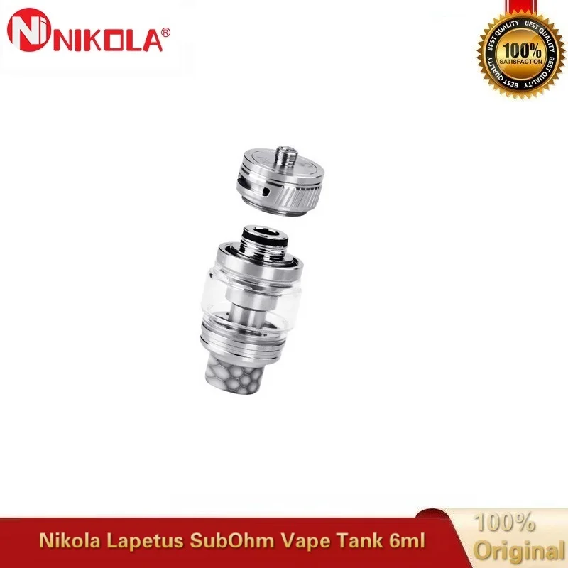 Распродажа Nikola Lapetus Sub Ohm Tank 6 мл Vape атомайзер с 0.18ом сетчатой катушкой для 510