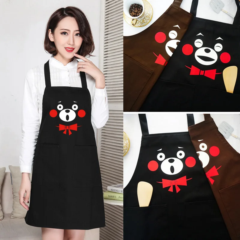 1Pce коричневый/черного цвета с изображением медведей хлопчатобумажные фартуки