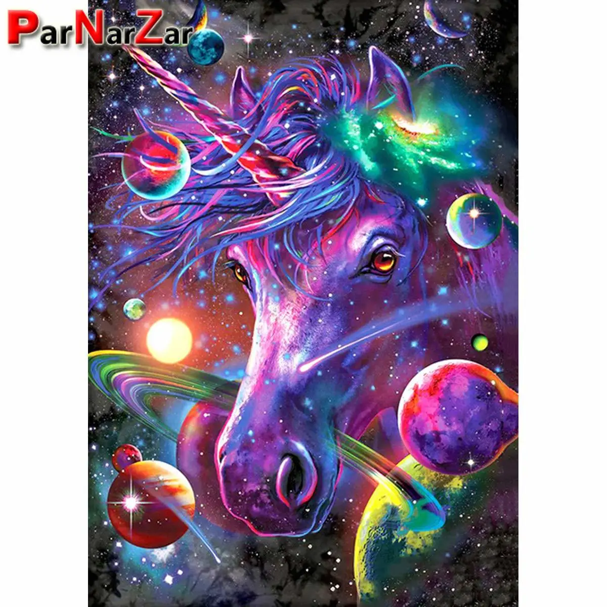 ParNarZar Planet Единорог алмазная картина Полный Круглый/квадратный набор сверл стразы