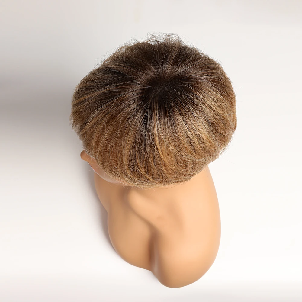 EASIHAIR короткие коричневые женские синтетические парики с Омбре многослойная