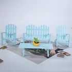 Миниатюрный деревянный стул для кукольного домика 1:12, модель дивана, макет сцены Аксессуары для мини-мебели