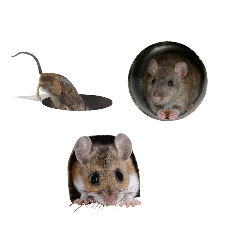 Современный дизайн отверстие для мыши и забавные дверные настенные наклейки