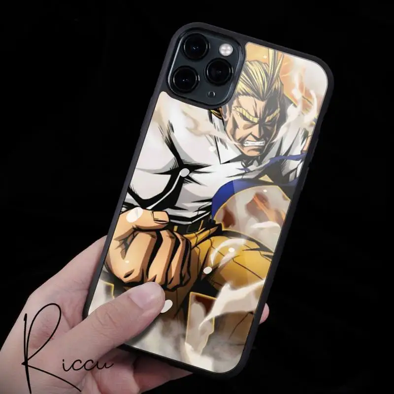 

My Hero Academia ALL MIGHT Phone Case Rubber for iPhone 12 11 Pro Max XS 8 7 6 6S Plus X 5S SE 2020 XR 12Mini case