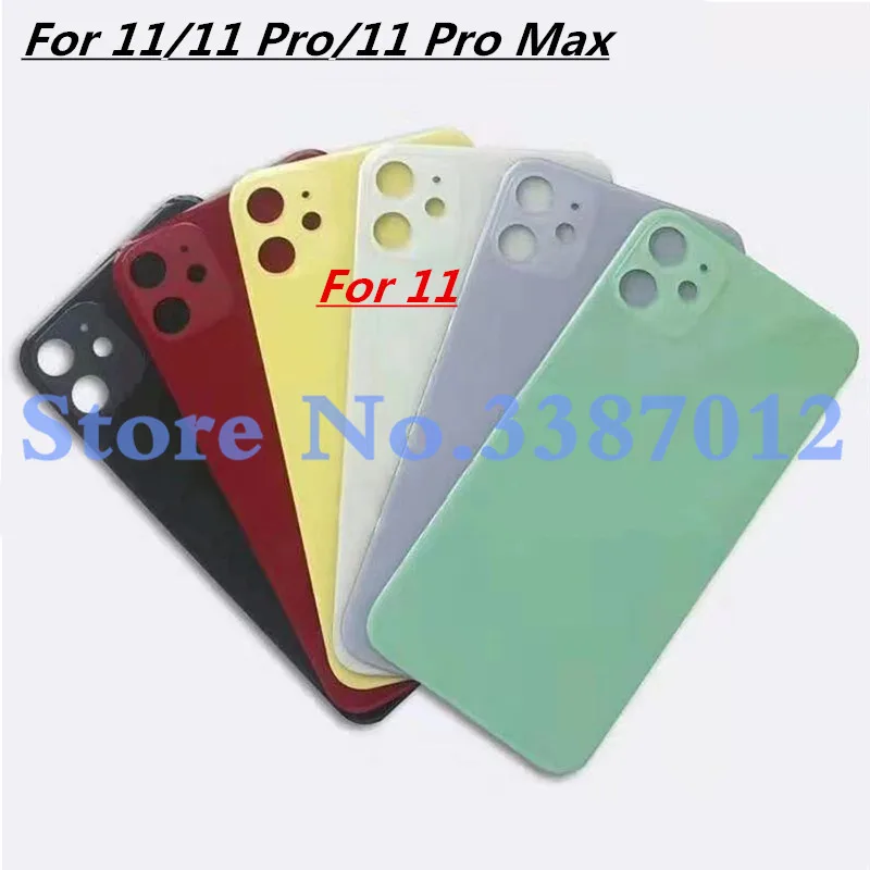 Original For IPhone 11 Pro Max Big Hole Glass Back Battery Cover Rear Door Housing Case Replacement