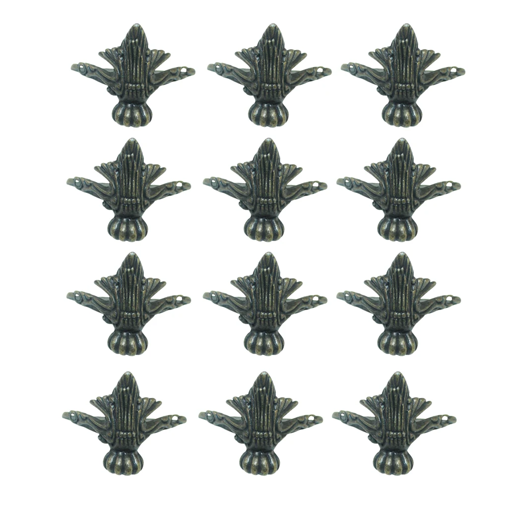 

12 шт., антикварная фурнитура, искусственная кожа, Декоративные ножки, Угловой протектор, Декор