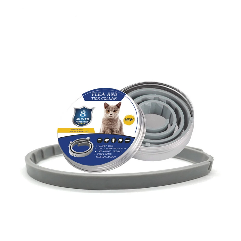 Воротник Перро для защиты от блох и клещей отпугивающий ошейник 8 месяцев кошек
