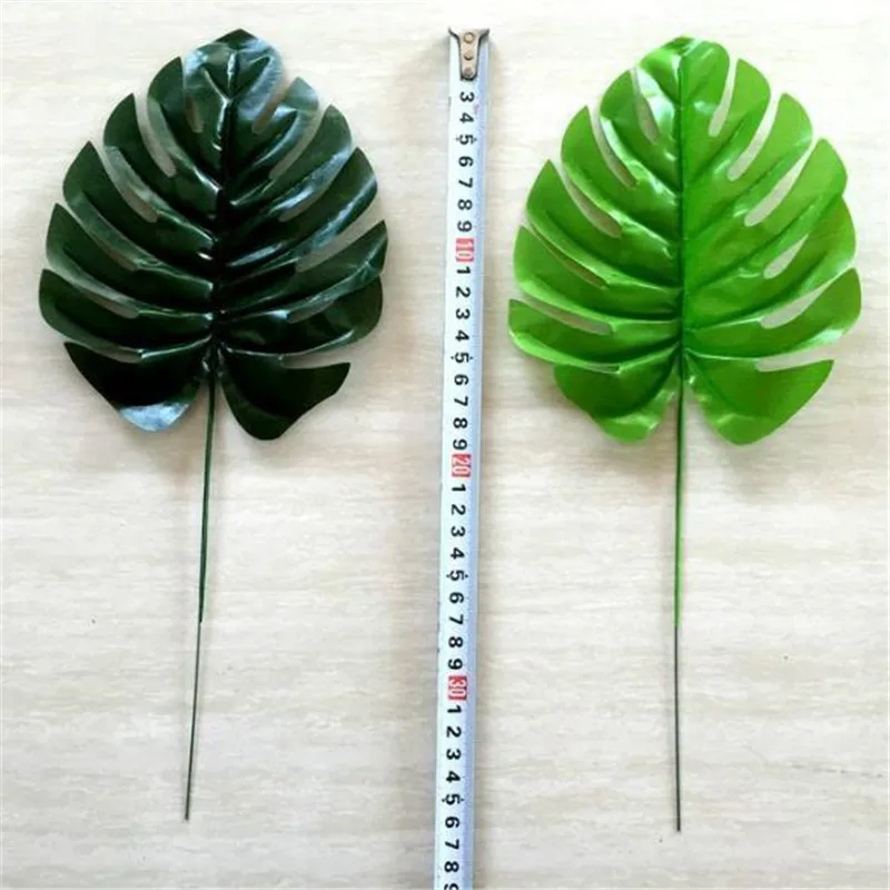 100P тканевое растение для зелени поддельные одиночные стебли черепаха лист 38 см/14