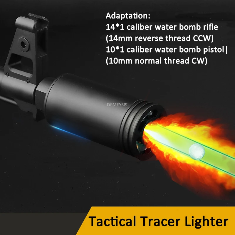

Tactical Paintball Rifle Pistol Auto Tracer with Fluorescent Effect Outdoor Hunting Shooting Tracer Lighter Flash CS Accessory
