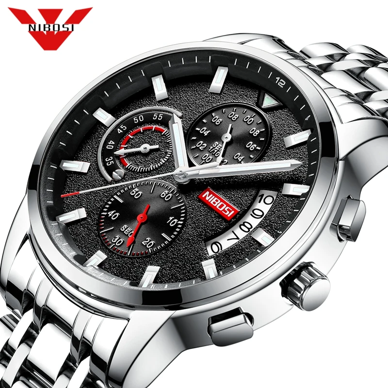 

NIBOSI Fashion Luxury Watch for Men Sport Waterproof Chronograph Men WristWatch Quartz Reloj Hombre Male Clock Relogio Masculino
