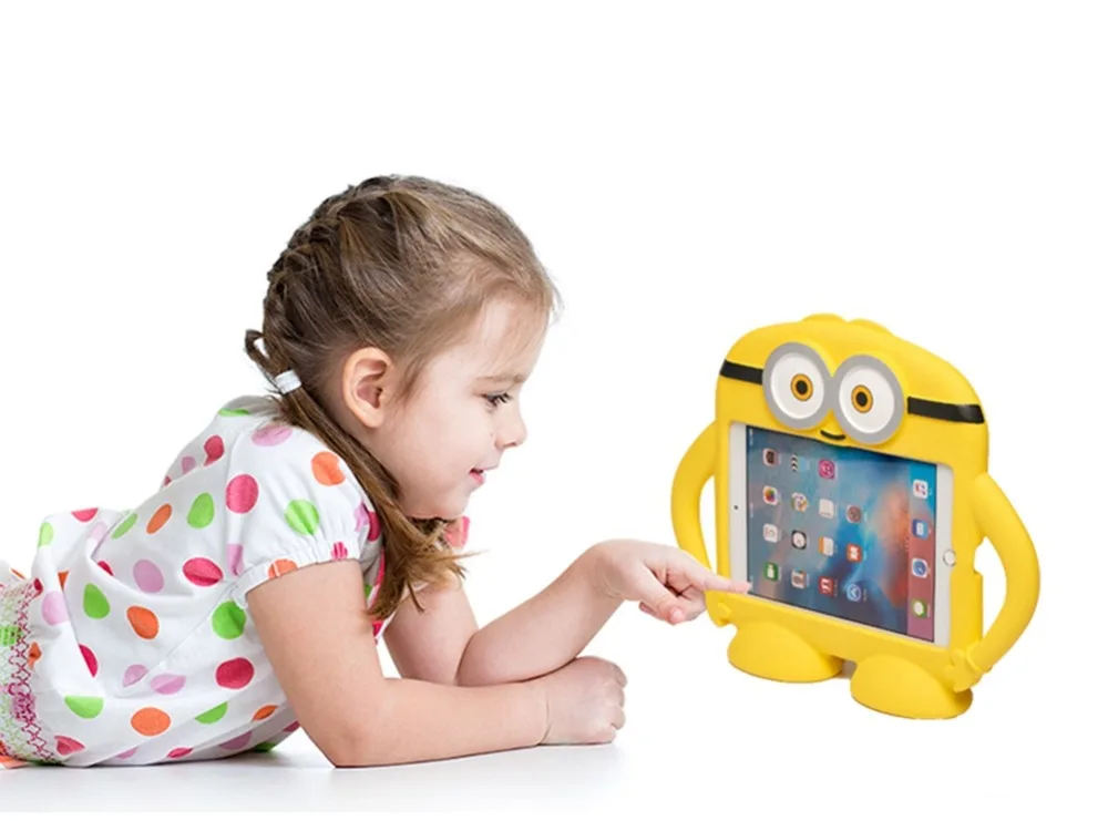 Силиконовый мультяшный EVA чехол для iPad 9,7 Pro 9,7 Air 2 A1822 A1823 для планшета, детский противоударный чехол-подставка+ ручка