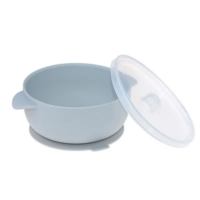 

Silicone Baby Feeding Bowl Tableware Waterproof with Lid Non-Slip Crockery BPA Free Silicone Dishes for Baby Bowl Baby Plate
