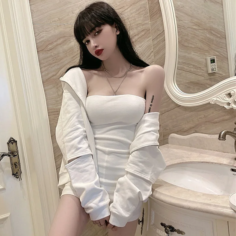 Весенний известный пикантный короткий вязаный кардиган с капюшоном жакет