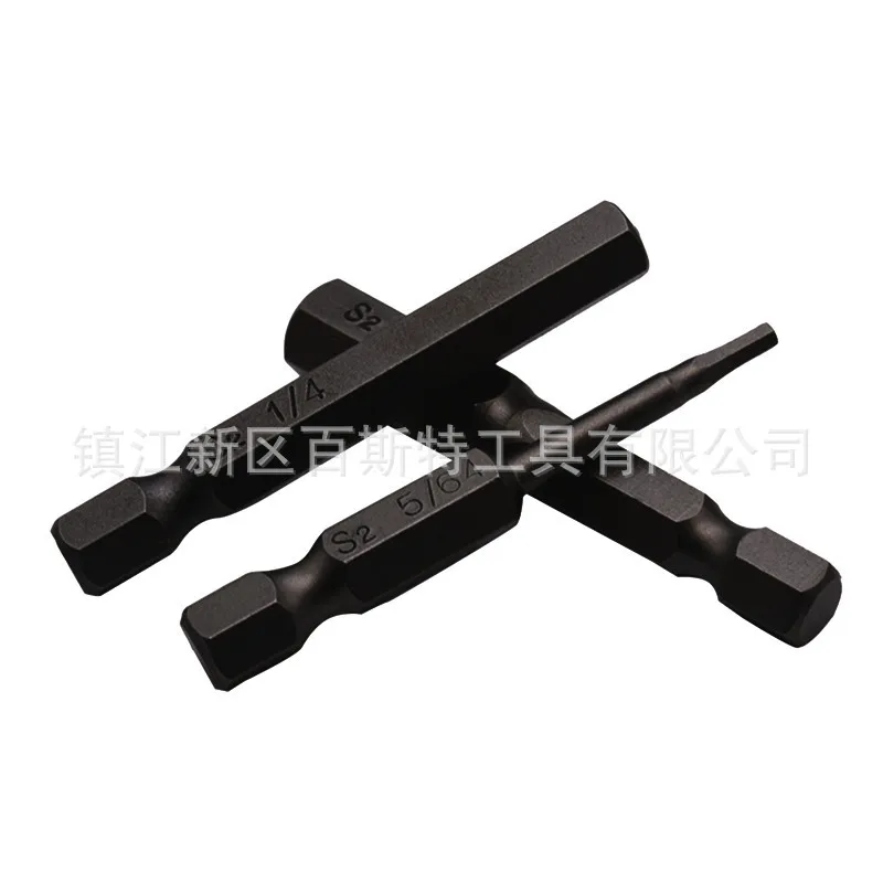 Набор из 10 черных дюймовых шестиугольных бит S2 стальной пояс Магнитная