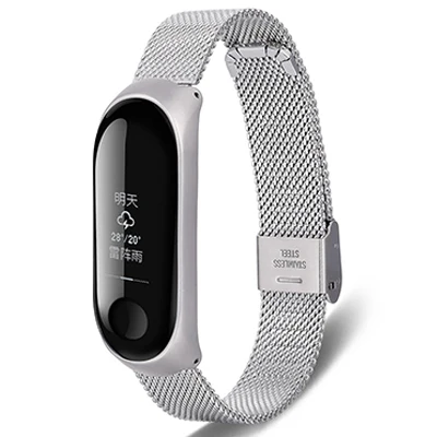 Для mi band 3 металлический ремешок для Xiao mi Ремешок Браслет без винтов для Xiao mi Band 3 браслет Correa для Xiao mi Band 3 браслет на запястье - Цвет: Silver 01