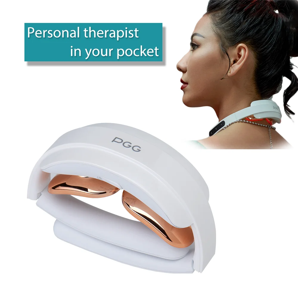 Портативный массажер для шеи с нагревом инструмент массажа низкочастотная