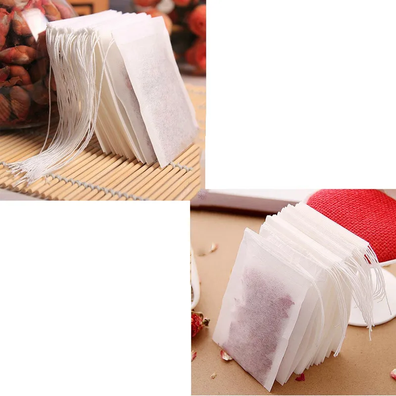 Одноразовый фильтр на шнурке пустые бумажные чайные пакеты подставки (набор из 200