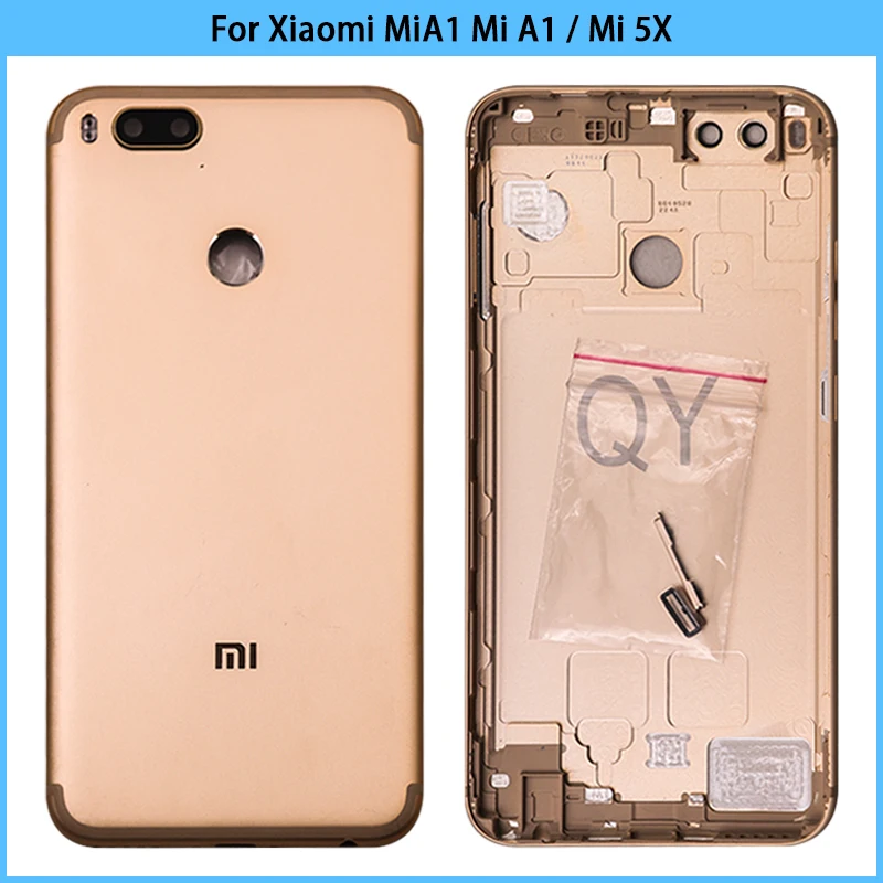 

For Xiaomi Mi A1 / Mi 5X Metal Battery Back Cover For Xiaomi MiA1 Rear Door Housing Case Panel With Power Volume Button Replace