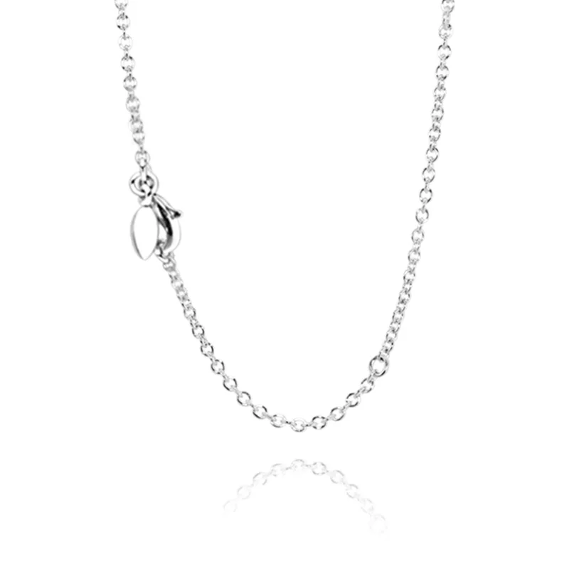 

Classic 925 Sterling Silver 45CM Chain Necklaces Women DIY Jewelry Engagement Silver Chain Necklace