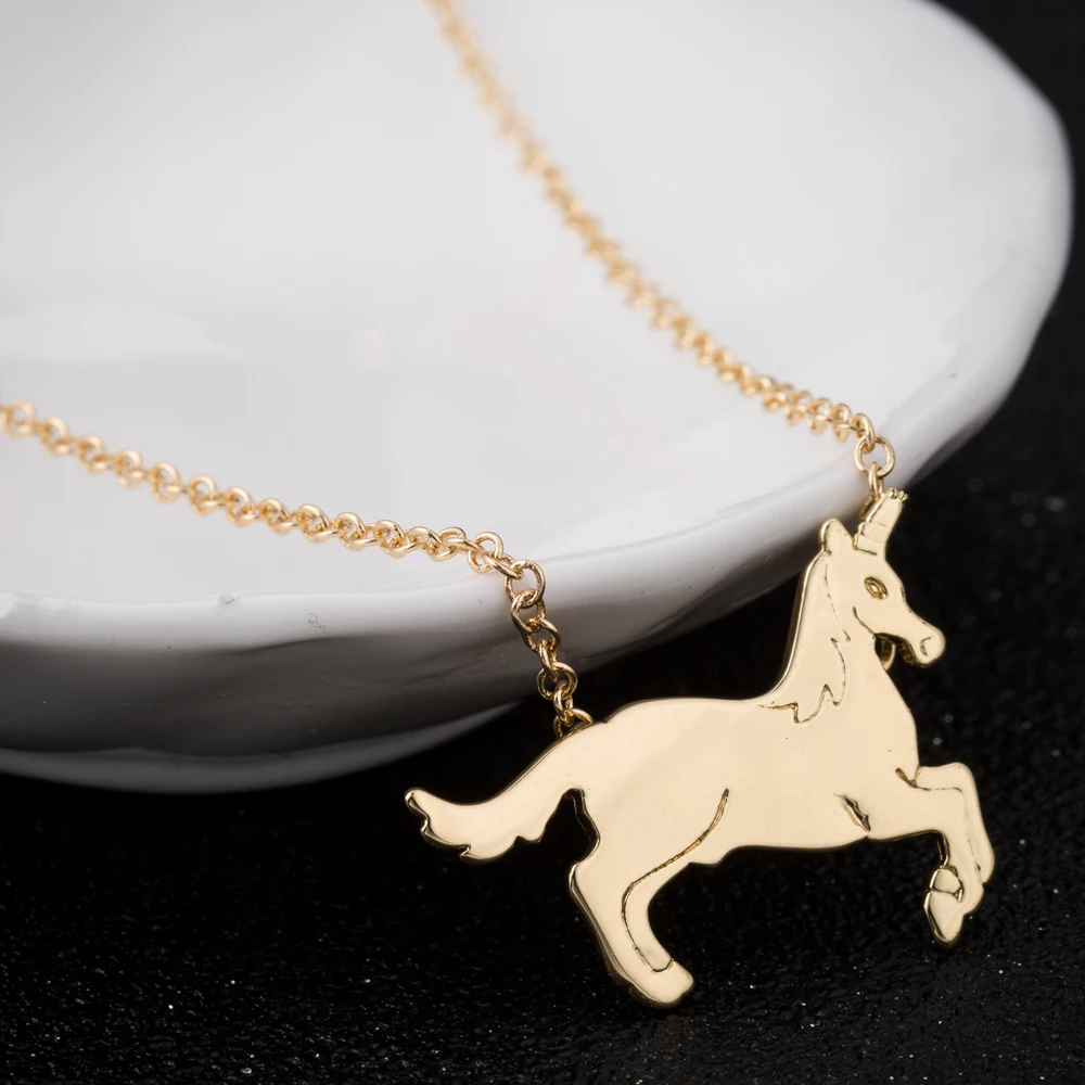 FENGLI Unique Horse Necklaces Pendants Fashion Women Cute Origami Animal Beautiful Jewelry Gift collier | Украшения и аксессуары