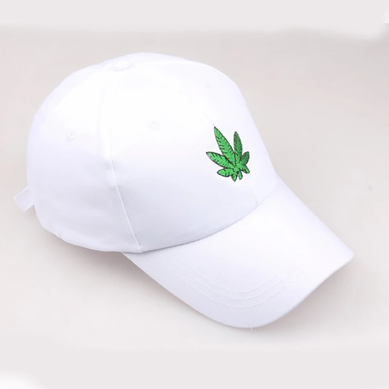 Новая мужская бейсбольная кепка с вышитыми листьями из кленовой конопли от