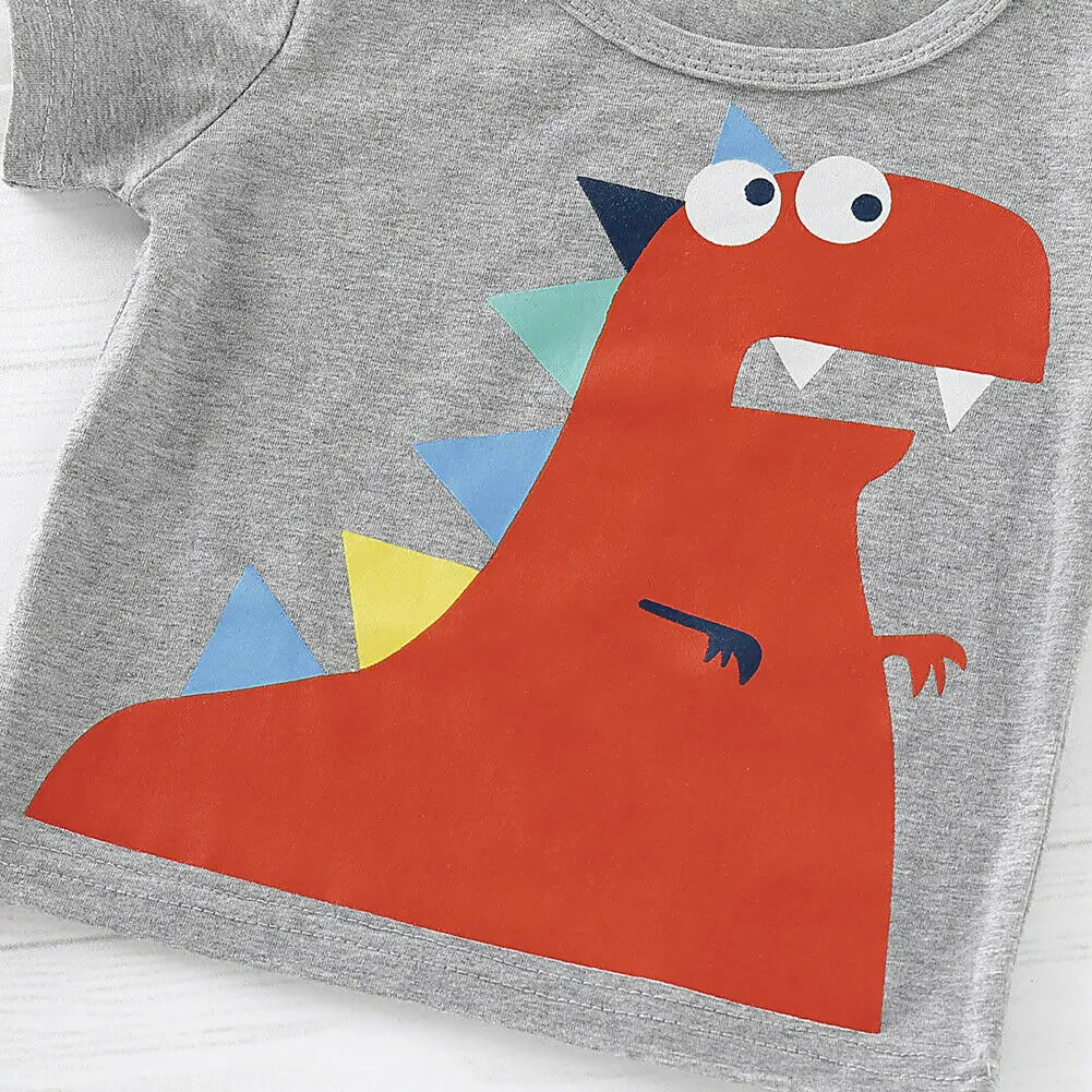 Baby Boy Girl Summer Cartoon Short Sleeve Tops T-shirt Shorts Outfits | Детская одежда и обувь