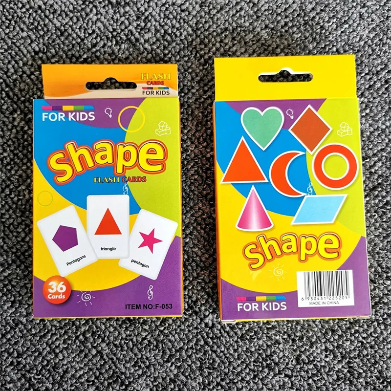 

36Pcs/set Animal Shape English Flash Cards Baby Learning Game Toy Kids Montessori Educational Toys for Children Cognition Card