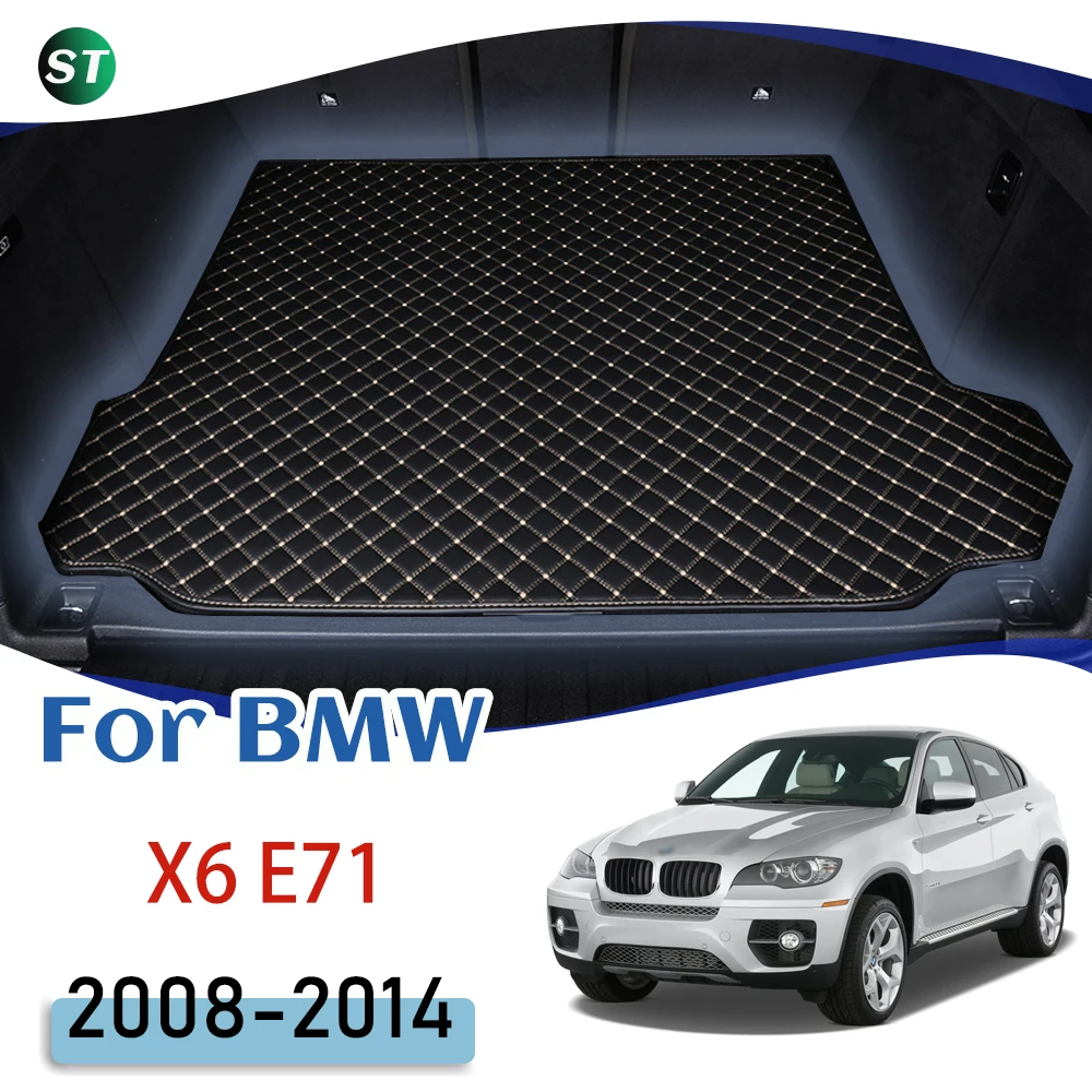 

Кожаный коврик для багажника BMW X6 E71 2008-2014, коврик для багажника, подкладка для багажника, коврик для груза, коврик для багажника, задний коври...