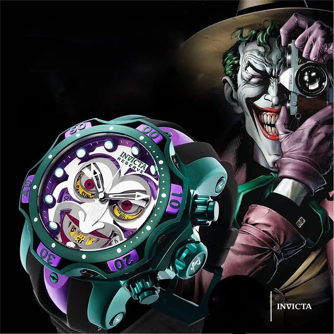 Продажа Новинка 2021, серия игр, клоун Dc Dazzle Color, мужские полностью автоматические механические часы, креативный стальной ремешок