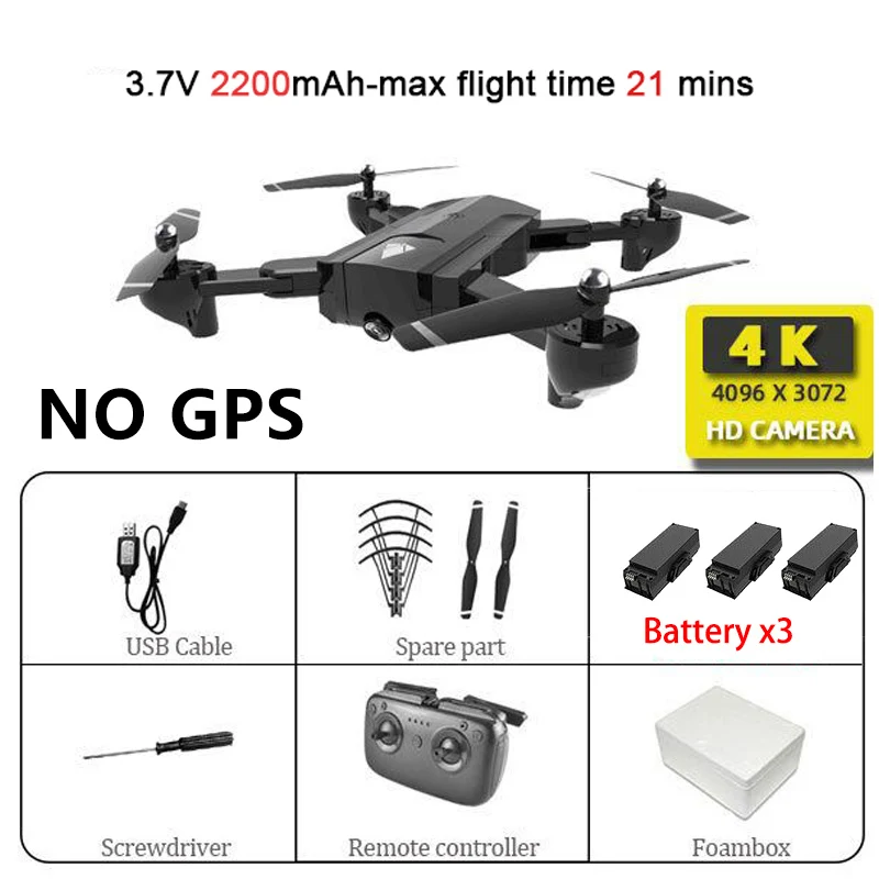 Black 4K 3B SG900 Wifi Радиоуправляемый Дрон с 720P 4K HD Двойная камера gps слежение за мной Квадрокоптер FPV Профессиональный беспилотник долгий срок службы батареи игрушка для детей - Цвет: Black 4K 3B