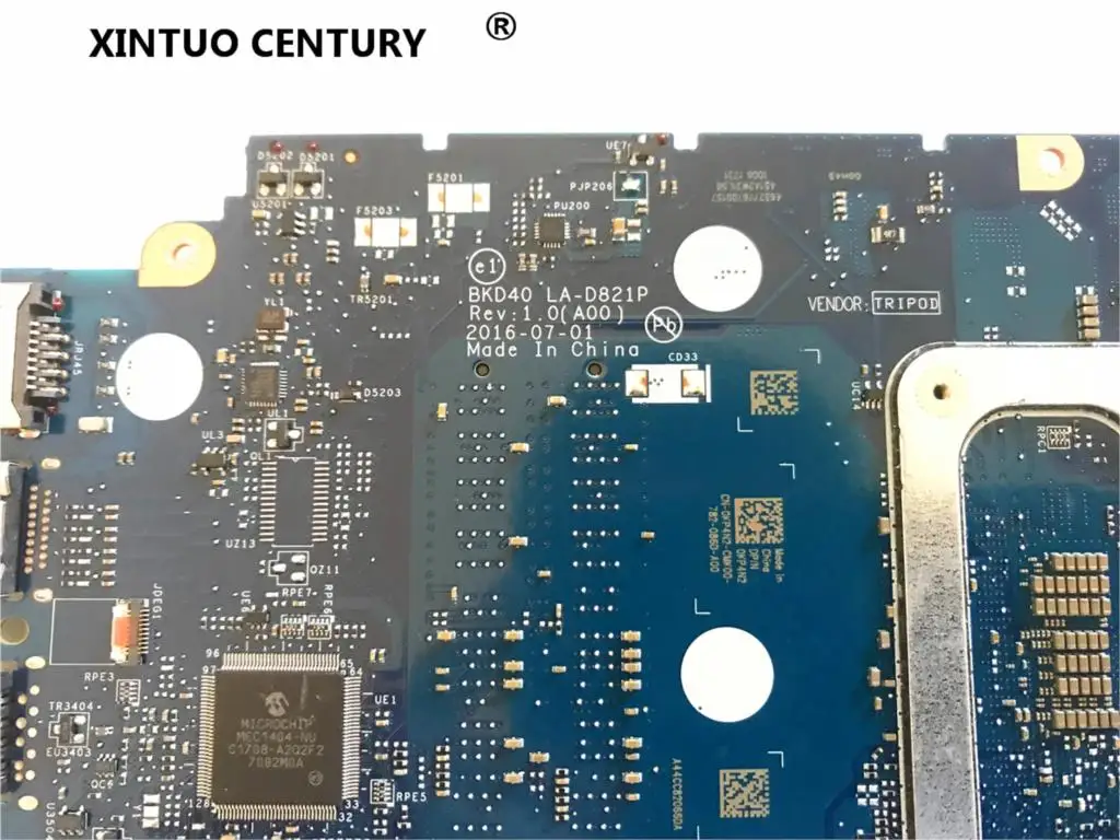 

LA-D821P 09WC1G 9WC1G 05CPRV For Dell INSPIRON 7460 7560 motherboard BKD40 LA-D821P REV:1.0(A00) I7-7500U Test work 100%