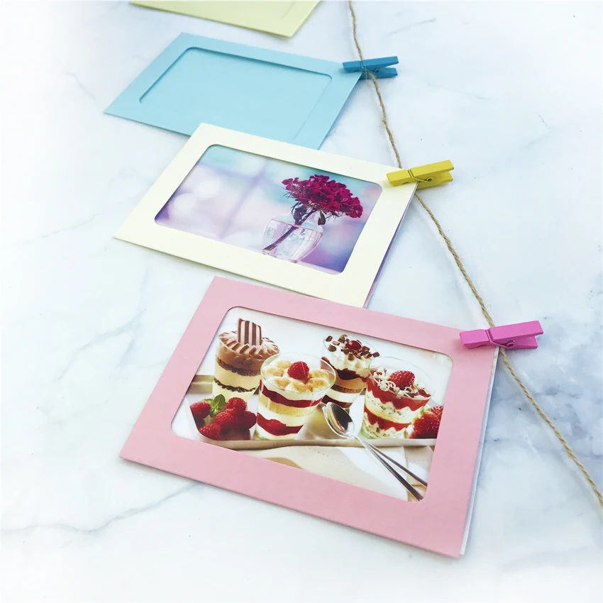 DIY красочная фоторамка деревянный зажим изображение на бумаге украшение дома для свадебного фотобанк реквизит Рождественские украшения